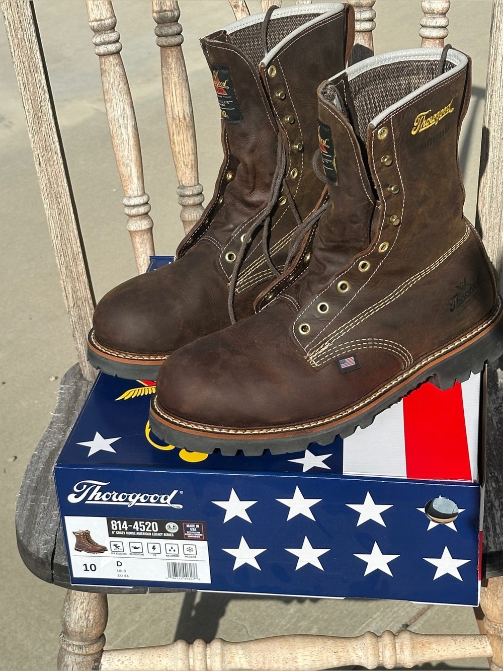 Thorogood American Legacy 8” Waterproof Insulated Work Boots 814-4520 Size 10 D